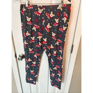 Corgi gray kids pajamas size XL (15-17) cotton blend NWT